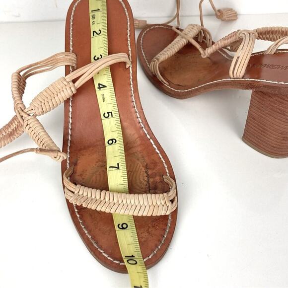 ZIMMERMANN Wrap Weave Leather Sandal Block Heel - Picture 16 of 16